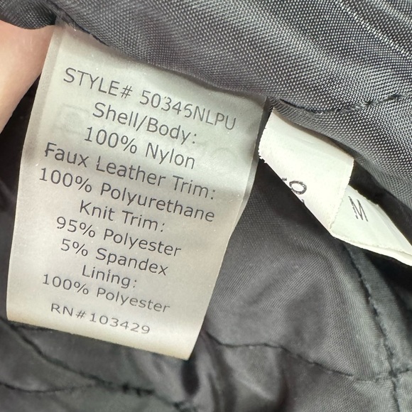 L’atelier faux leather trim motto jacket size m - Picture 4 of 4